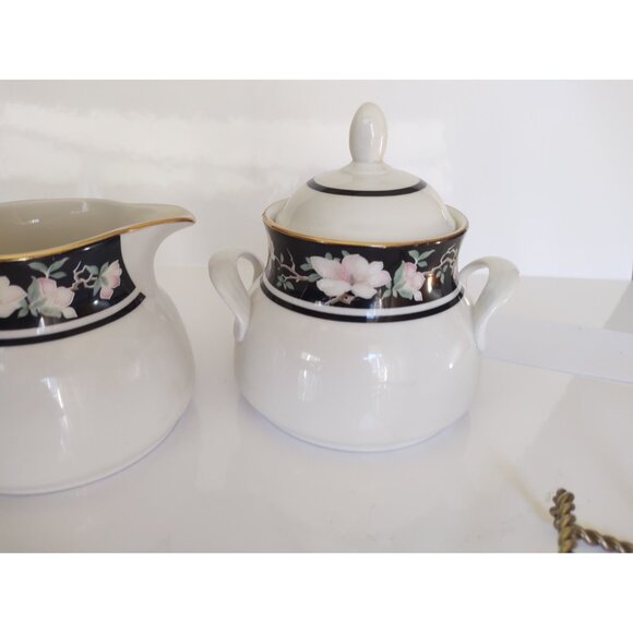 Royal Doulton Creamer & Sugar Bowl Set Vogue Collection Intrigue 1984 - Picture 13 of 15